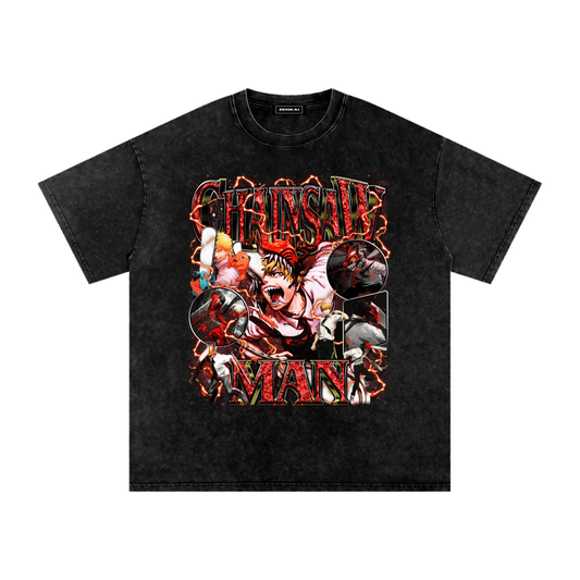 CHAINSAW-MAN VINTAGE WASHED TEE