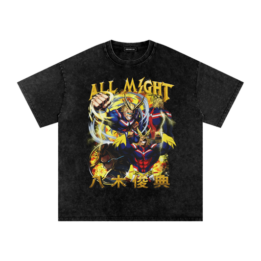 ALL MIGHT VINTAGE WASHED TEE