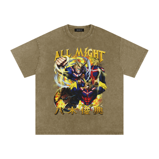 ALL MIGHT VINTAGE WASHED TEE
